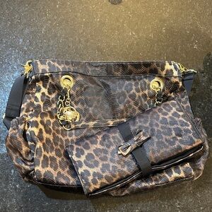 Felix Rey Leopard Print Diaper Bag Set